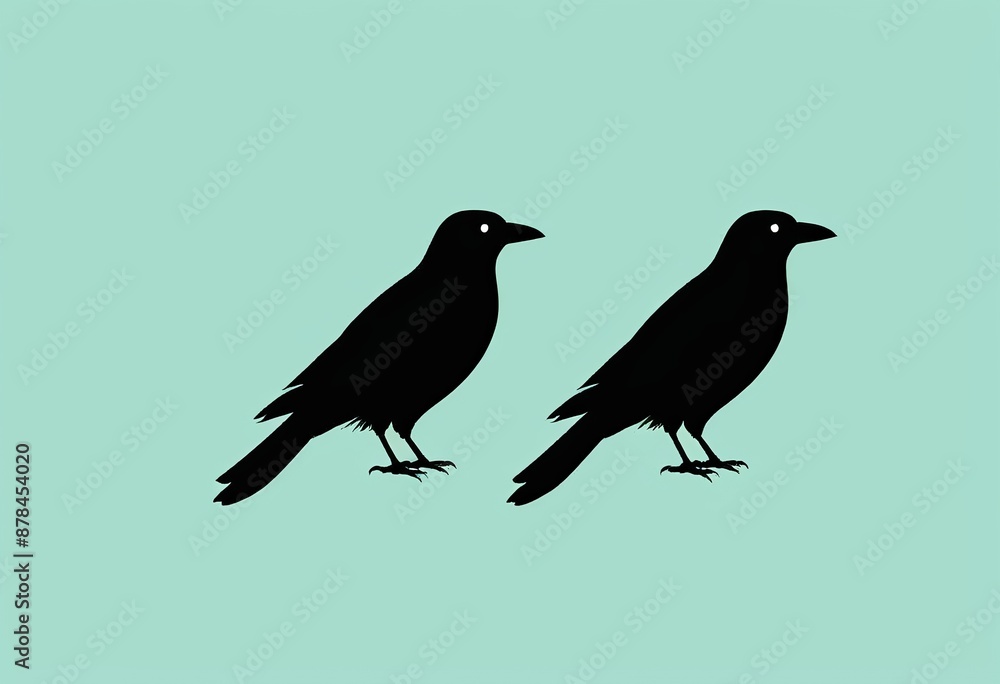 Elegant Crow Silhouette: Vector Art for Sophisticated Designs Elegant Crow Silhouette: Vector Art for Sophisticated Designs
