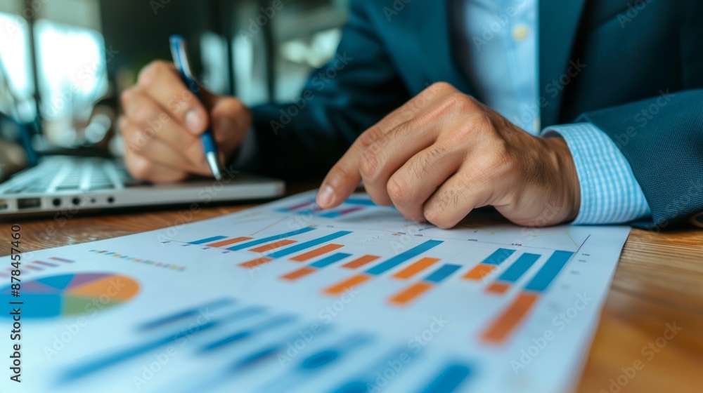 Business growth visualization: positive chart analysis Business growth visualization: positive chart analysis