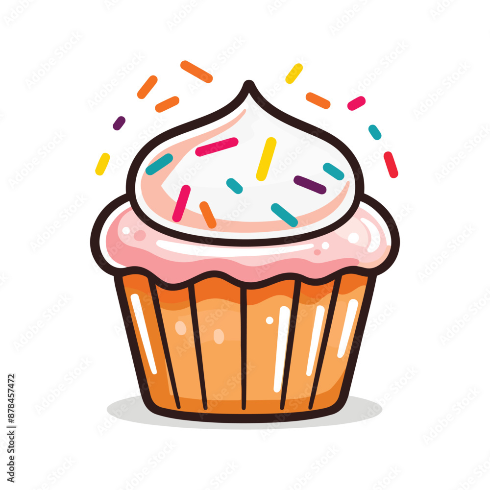 cupcake with candle and ribbon cupcake with candle and ribbon