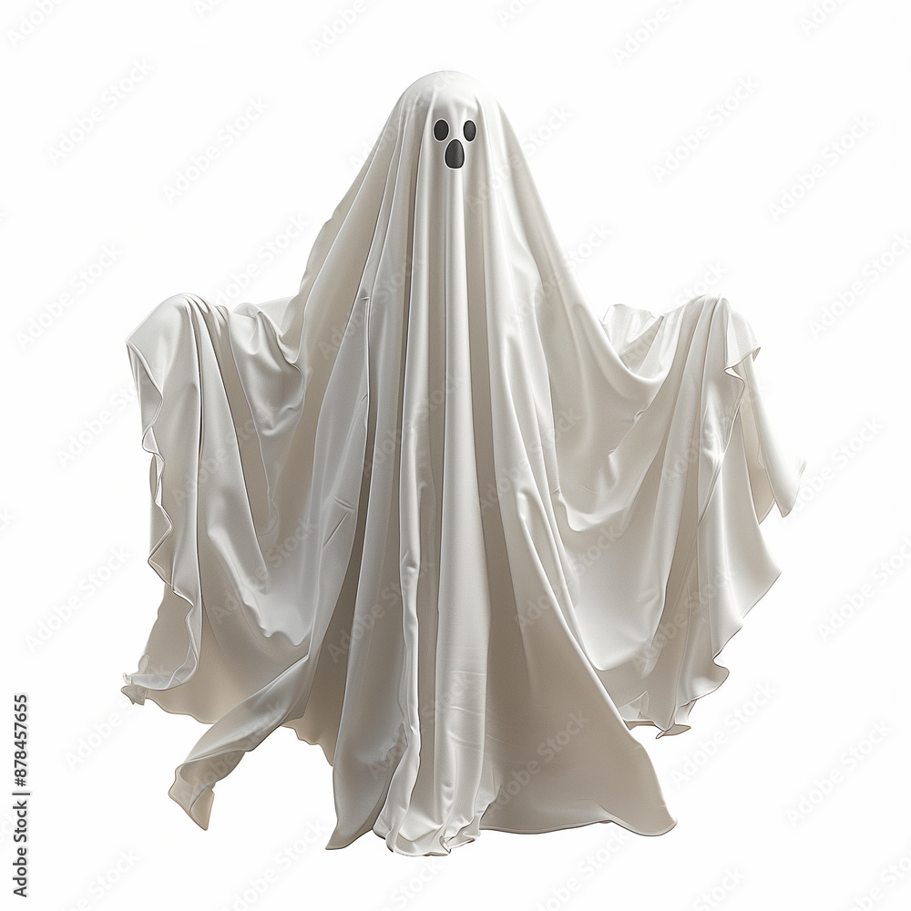 spooky phantom on clean white background spooky phantom on clean white background
