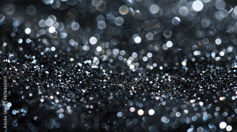 Glitter background with a mix of silver and black Glitter background with a mix of silver and black