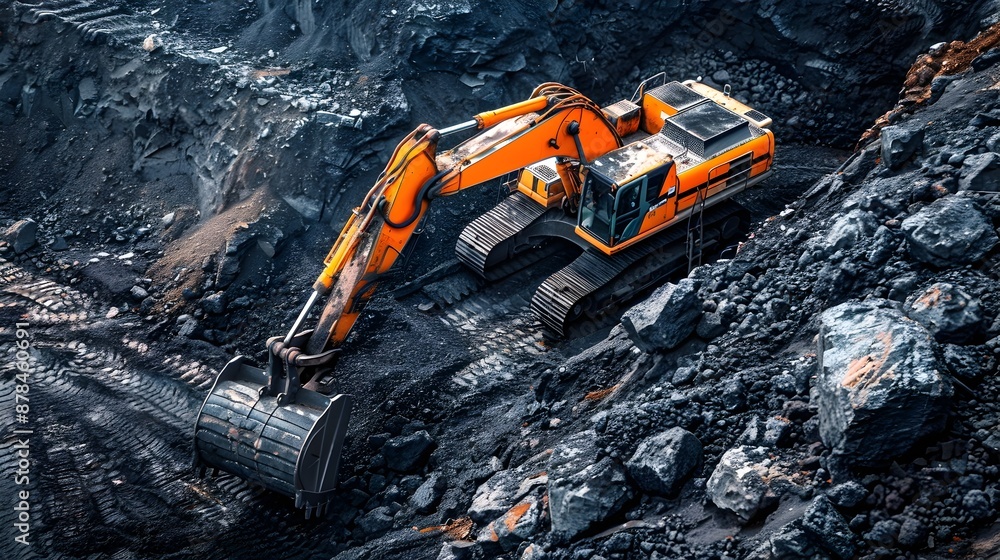 Obraz premium Cutting-Edge Coal Mining Technology for Efficient Extraction and Production