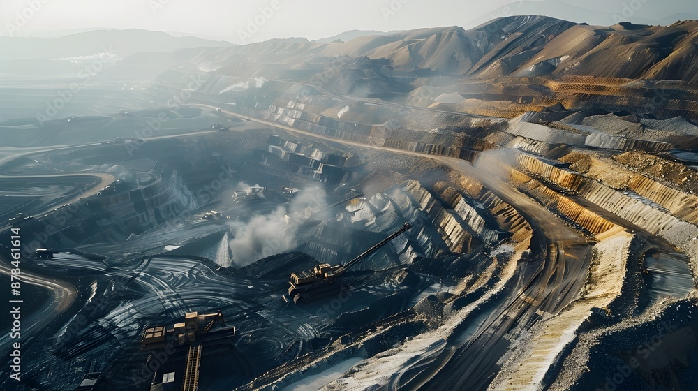 Fototapeta premium Sustainable Tailings Management Solutions for Efficient and Eco-Friendly Coal Mining