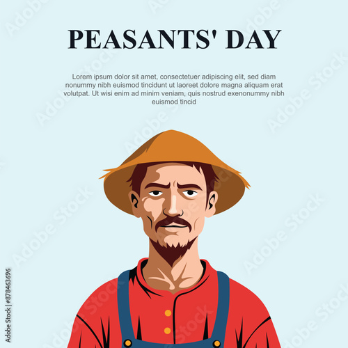 Peasants Day background.