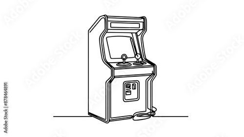 game arcade line art illustration