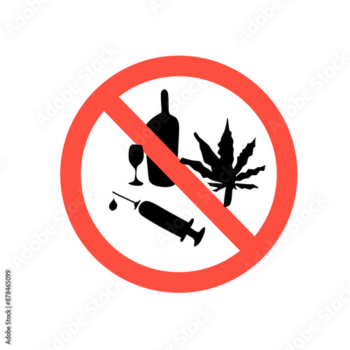 no drugs icon vector illustration