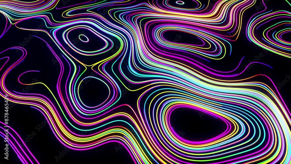 4k abstract bg with moving lines or wires forming curl noise on plane. Concept of abstract computing neural network or ai. Multicolor curved lines on plane. Luma matte as alpha channel. 4k abstract bg with moving lines or wires forming curl noise on plane. Concept of abstract computing neural network or ai. Multicolor curved lines on plane. Luma matte as alpha channel.