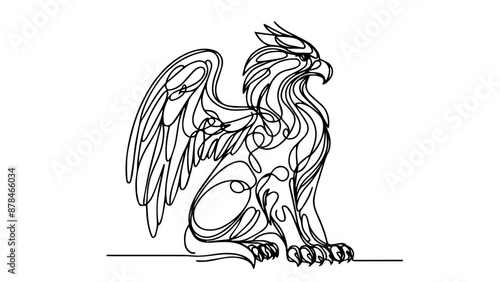  Griffin single line drawing 