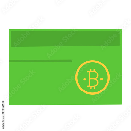 Cute Cryptocurrency Flat Icon Illustration  photo