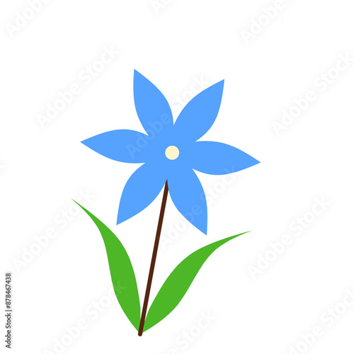 Cute Flowers and Floral Flat Icon Illustration 