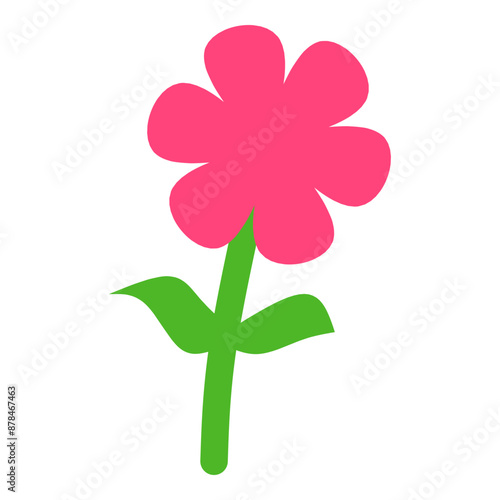 Cute Flowers and Floral Flat Icon Illustration  photo