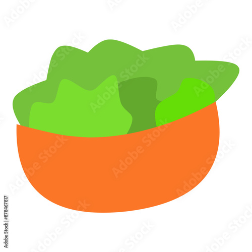 Cute Food and Drink Flat Icon Illustration  photo