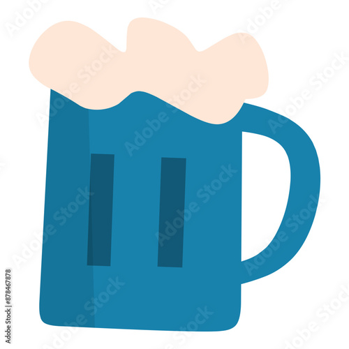 Cute Food and Drink Flat Icon Illustration  photo