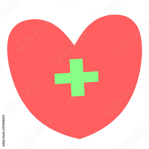 Cute Medical Flat Icon Illustration  photo