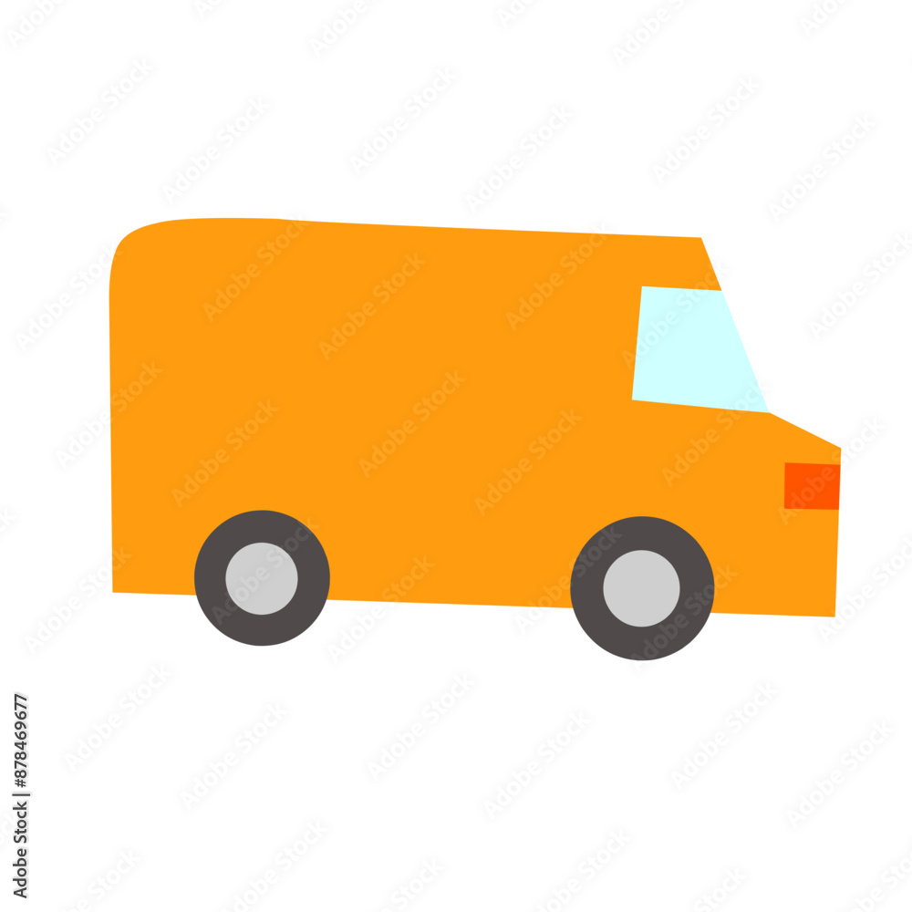 Cute Transportation Vehicle Flat Icon Illustration Cute Transportation Vehicle Flat Icon Illustration
