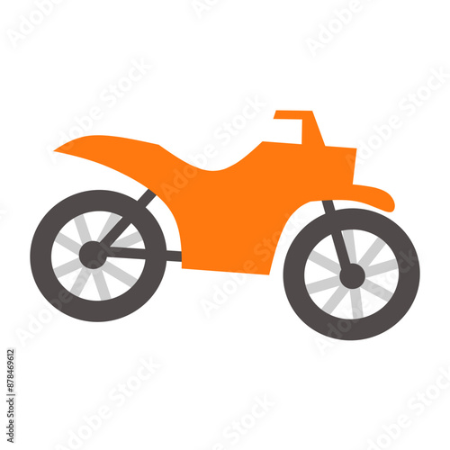 Cute Transportation Vehicle Flat Icon Illustration  photo