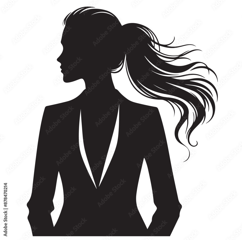 business woman black silhouette vector illustration business woman black silhouette vector illustration
