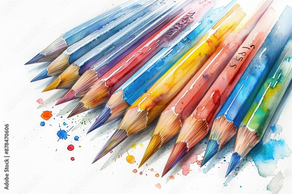 Fototapeta premium skill drills, repetitive practice, mastering techniques, dynamic and engaging, watercolor illustration, isolated on white background