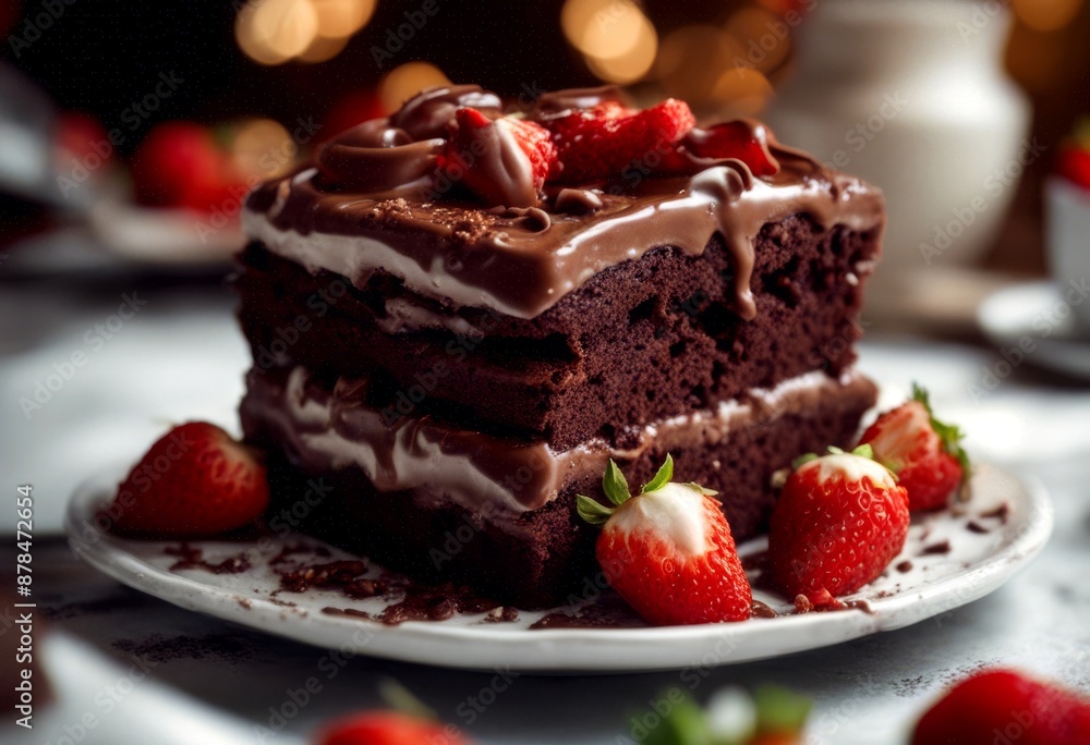 treat sweet with decadent pastry juicy food cake creamy strawberry fresh delicious baked strawberries chocolate dessert frosting treat sweet with decadent pastry juicy food cake creamy strawberry fresh delicious baked strawberries chocolate dessert frosting