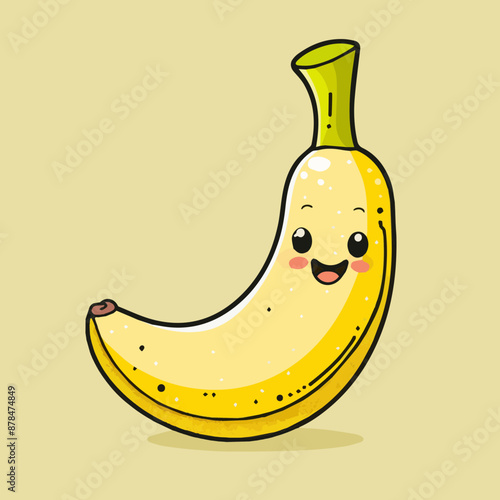 Cute Cartoon Banana Fruit C...