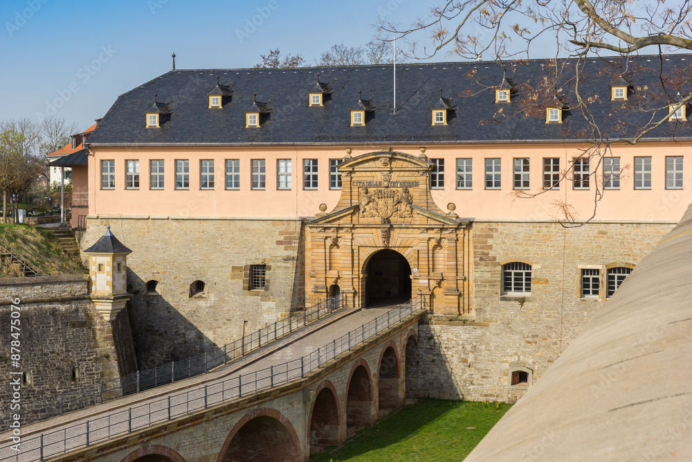Historic Peters gate in the citadel of Erfurt, Germany