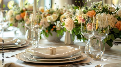 Elegant dining setup for a special event