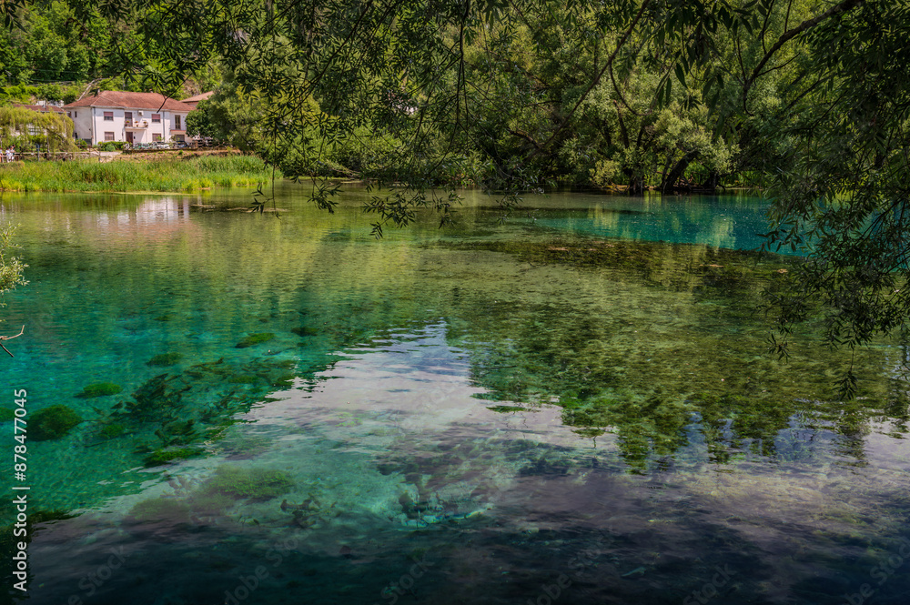 Obraz premium Posta Fibreno lake nature reserve, Frosinone, Italy