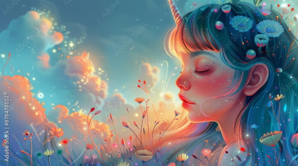 Brain releasing creativity, fantasy, pastel colors, illustration, magical and whimsical effects Brain releasing creativity, fantasy, pastel colors, illustration, magical and whimsical effects