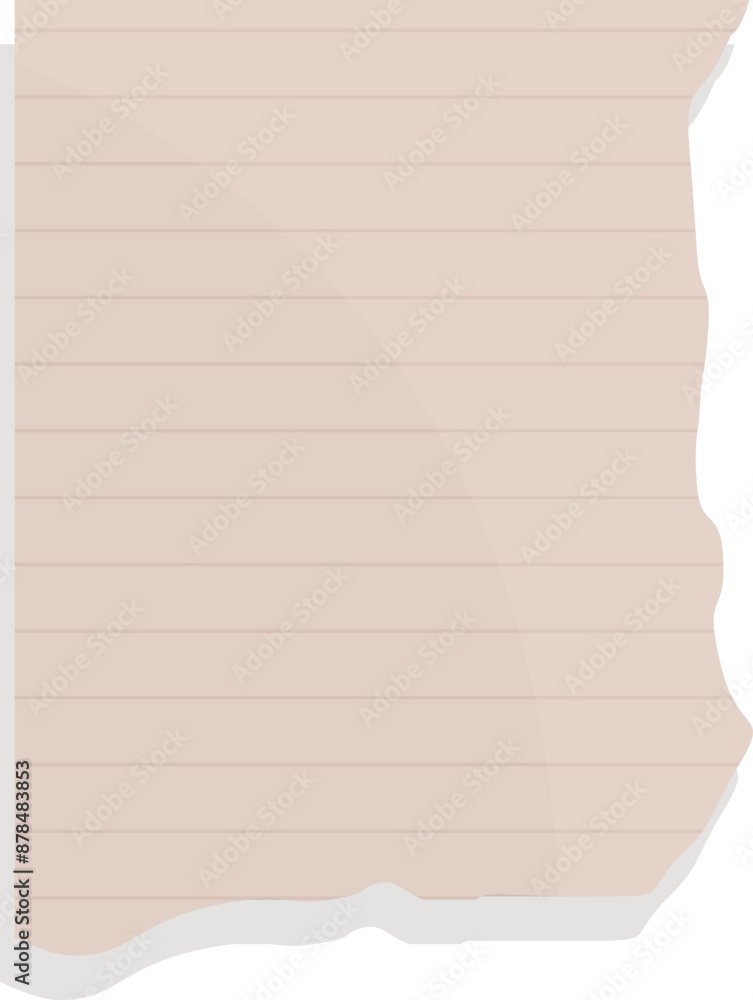 Obraz premium Single blank piece of lined paper with torn edges is ready for your message