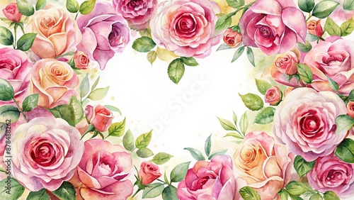 Heart of Roses Watercolor Valentine s Day Elegance, Elegance, Watercolor