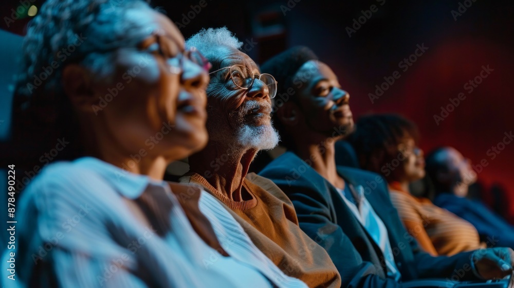 Moviegoers Watching A Screen Moviegoers Watching A Screen