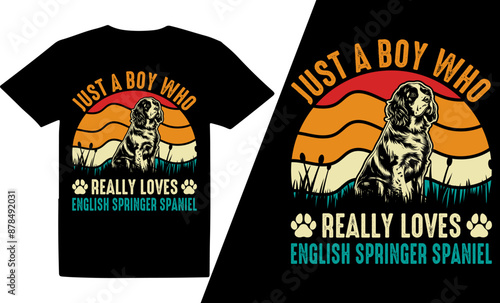 Just A Boy Who Really Loves Dog  Breeds t shirt design