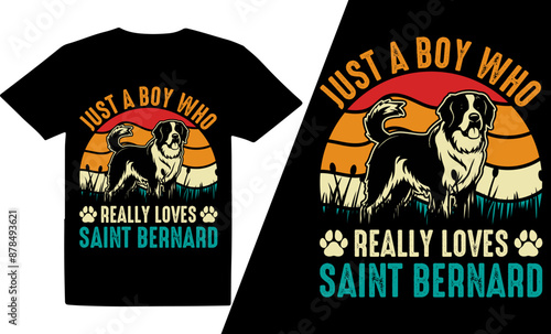 Just A Boy Who Really Loves Dog  Breeds t shirt design