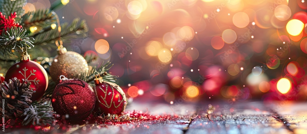Festive backdrop with room for text, ideal for the holiday season with a copy space image. Festive backdrop with room for text, ideal for the holiday season with a copy space image.