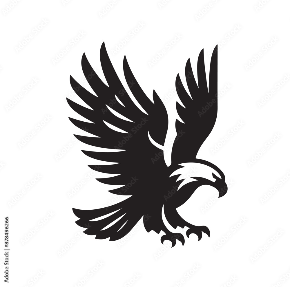 Obraz premium Eagle Silhouette vector illustration