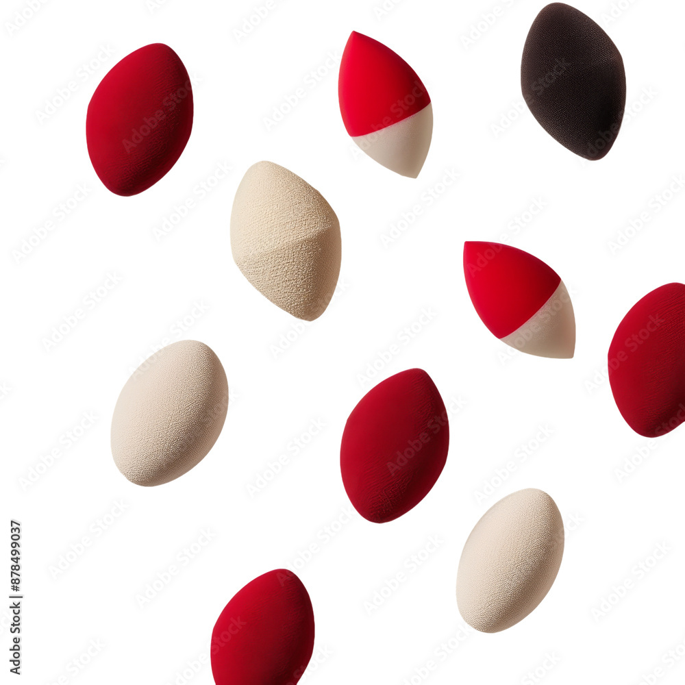 Chic Geometric Pattern with Makeup Sponges for Foundation: Beauty Blender Flat Lay Chic Geometric Pattern with Makeup Sponges for Foundation: Beauty Blender Flat Lay
