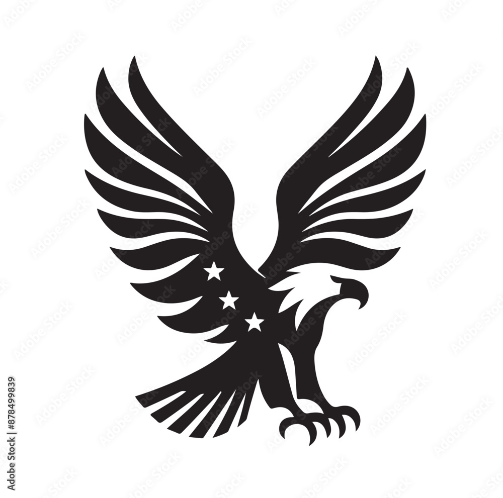 Obraz premium Eagle Silhouette vector illustration