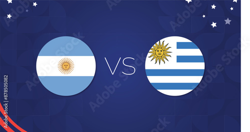 Argentina contra Uruguay. Fútbol