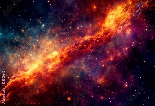 background effect cosmic fire space color stars abstract cosmos sky galaxy grunge design retro art © wafi