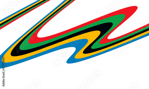 2024 olympic games abstract colorful wavy banner. Vector illustration