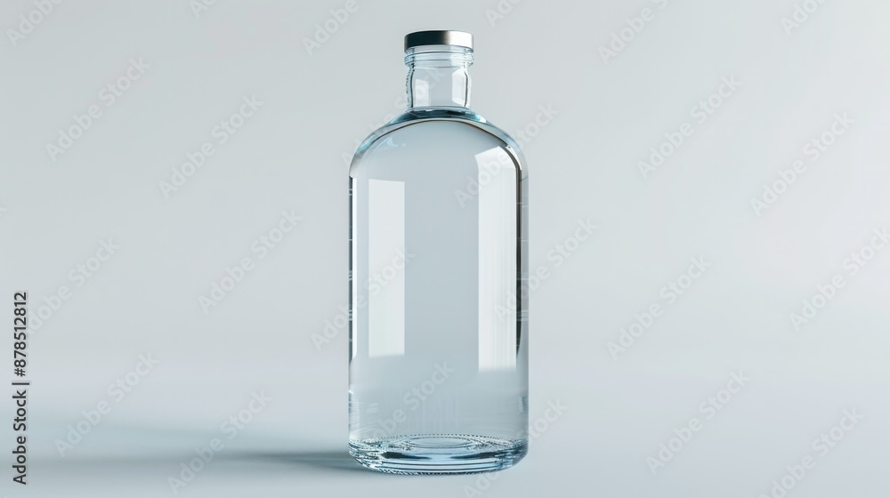Mineral water glass bottle on white background Mineral water glass bottle on white background