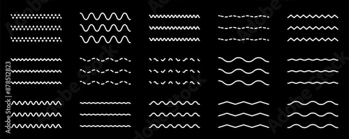 Vector wave. wave icon. wavy line icon. water pattern icon set. editable line