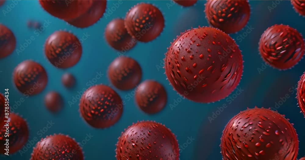 Simulates blood molecule in the human body with movement ai generated. Simulates blood molecule in the human body with movement ai generated.