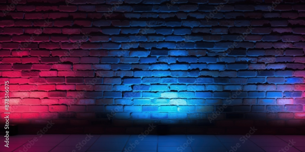 Brick Wall with Neon Lights Brick Wall with Neon Lights