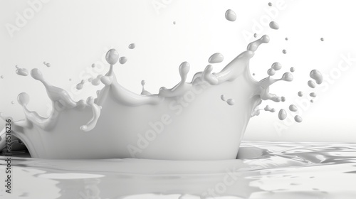 Milk splash on a white background