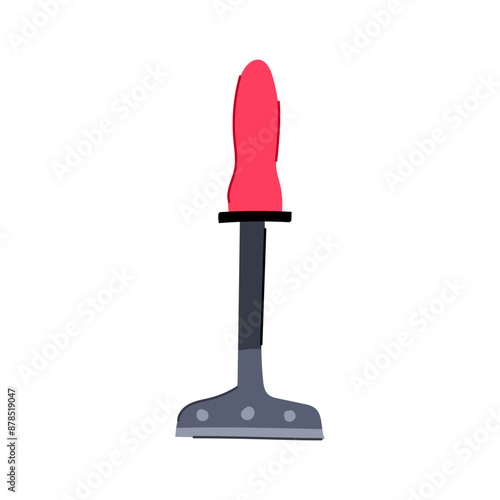 wall paint scraper cartoon. repair hand, tool man, old diy wall paint scraper sign. isolated symbol vector illustration