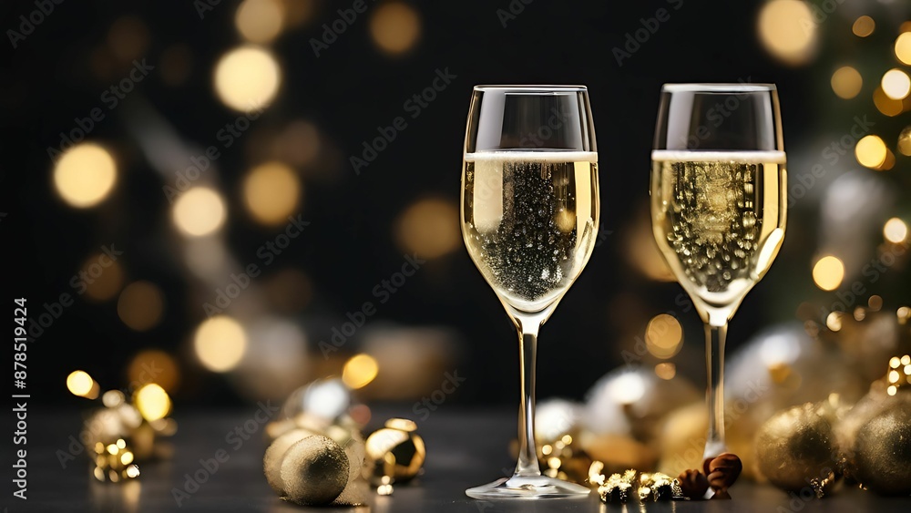 Champaign glasses on a table Champaign glasses on a table