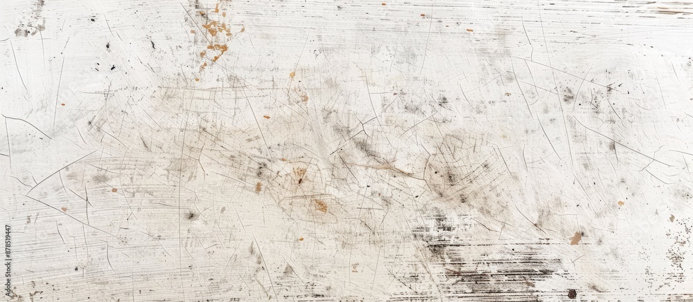 Fototapeta premium Weathered, textured abstract art with a distressed, scratched design on a white background. Ideal for free space images. image with copy space