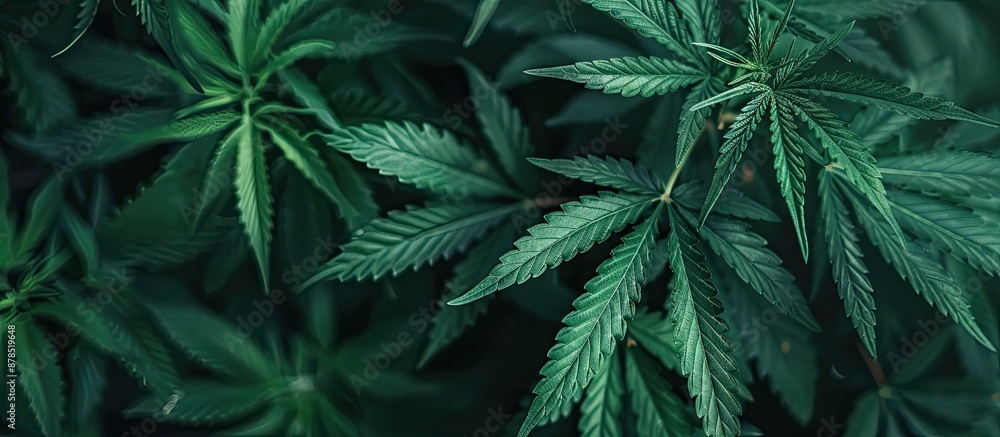 Selective focus on cannabis herb and leaves for various medicinal treatments, creating a visually appealing copy space image. Selective focus on cannabis herb and leaves for various medicinal treatments, creating a visually appealing copy space image.