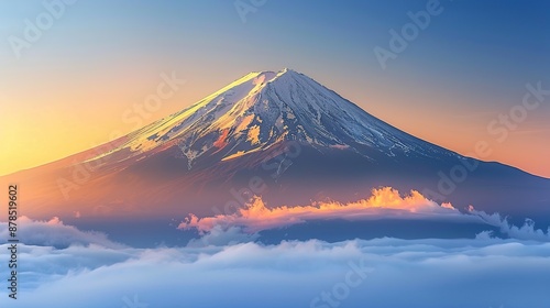 Majestic Mount Fuji at Sunrise © Witri